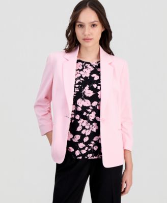 Anne Klein Essentials - Petite Scrunch-Sleeve Blazer