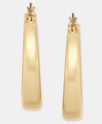 DKNY - Open Taper Puffy Hoop Earrings