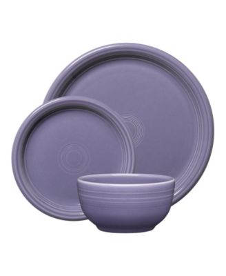 Fiesta - Lavender Bistro Salad Bowl, Luncheon Bowl and Dinner Plate, 3-Piece Set