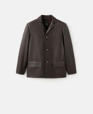 MANGO - Women's Buttons Leather Jacket