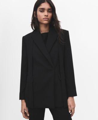 MANGO - Women's Scarf Suit Jacket