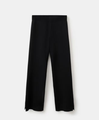 MANGO - Women's Side Slit Knit Pants