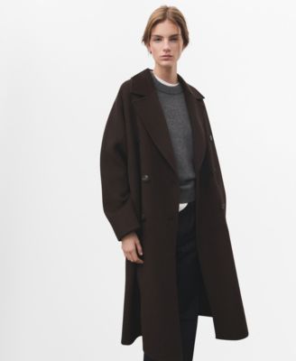 MANGO - Women's Handmade Oversized Wool Coat