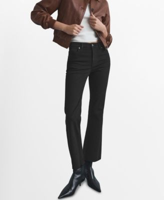 MANGO - Women's Sienna Flared Cropped Jeans