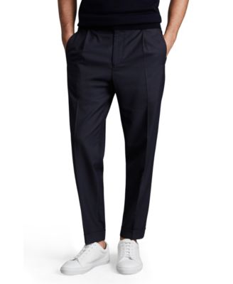 REISS - Men's Relaxed Drawstring Trousers with Turn-Ups