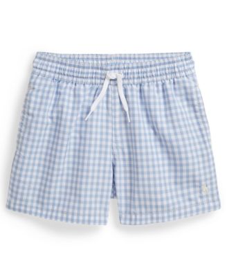 Polo Ralph Lauren - Boys' 2-7 Gingham Pattern Swim Trunks