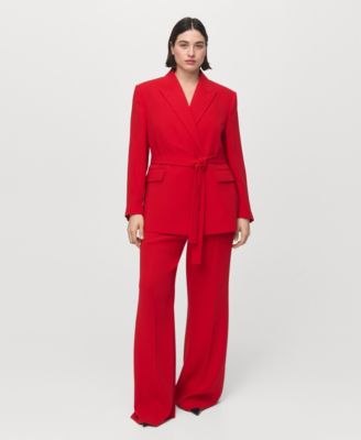 MANGO - Women's Scarf Suit Jacket