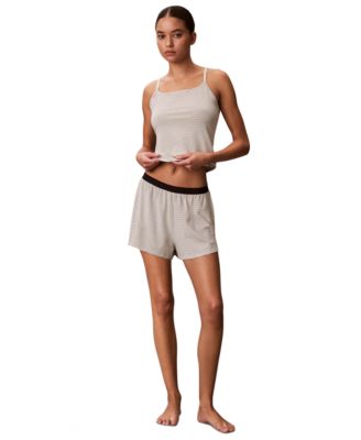 Calvin Klein - Women's Striped Pattern Sleep Shorts