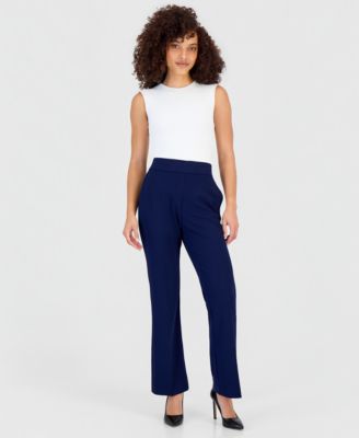 Anne Klein Essentials - Petite High Rise Pull-On Pants