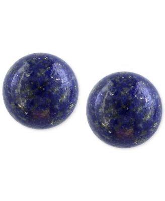 EFFY Collection - Lapis Lazuli (10mm) Button Stud Earrings in 14k Gold