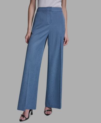 Women's High-Rise Denim Wide-Leg Pants image