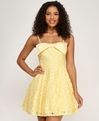 City Studios - Women's Bow Front Lace Dress
