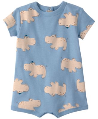 Carter's - Baby Boys' Blue Hippo Snap-Up Romper