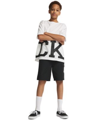 Calvin Klein - Boys' 8-20 Tech Cargo Pull-On Shorts