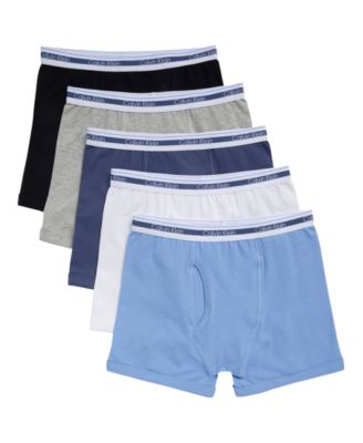 Calvin Klein - Boys' 4-16 Varsity Boxer Briefs, 5-Pack