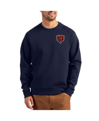 Cutter & Buck - Men's Navy Chicago Bears Throwback Roam Raglan Pullover Sweatshirt