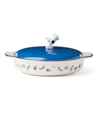 Chef Snoopy 40 oz. Covered Casserole Dish with Lid image