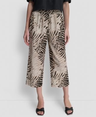DKNY - Women's Printed Pull-On Pants