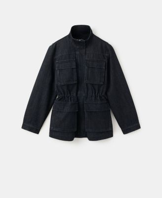 MANGO - Women's Pockets Oversized Denim Barn Parka