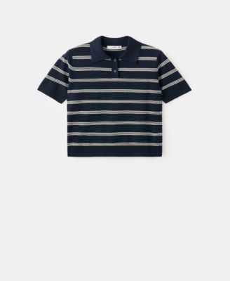 MANGO - Women's Knitted Polo-Neck Sweater