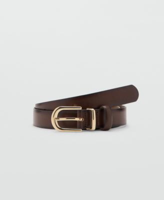 MANGO - Women's Buckle Leather Belt