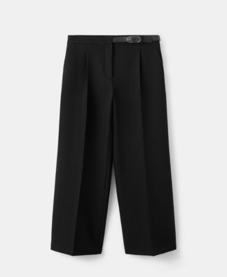 MANGO - Women's Belt Straight-Fit Pants