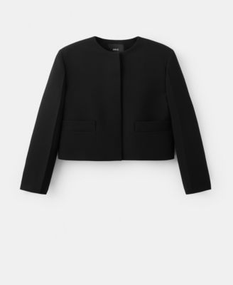 MANGO - Women's Crop Suit Blazer