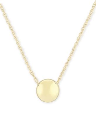 Macy's - Flat Ball Necklace Set in 14k Gold (7mm)