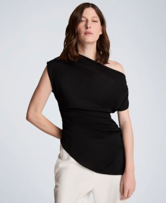 Kenneth Cole - Women's Asymmetrical Drape Short-Sleeve Top