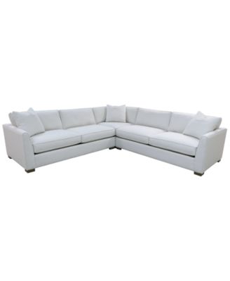 Furniture - 3-Pc. Corine Upholstered Sectional with Toss Pillows