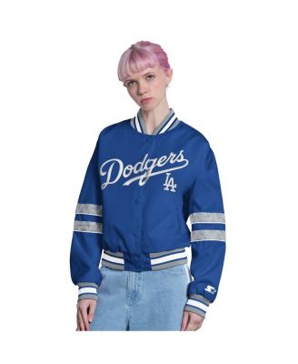 Starter - Women's Royal Los Angeles Dodgers Interception Full-Snap Varsity Jacket