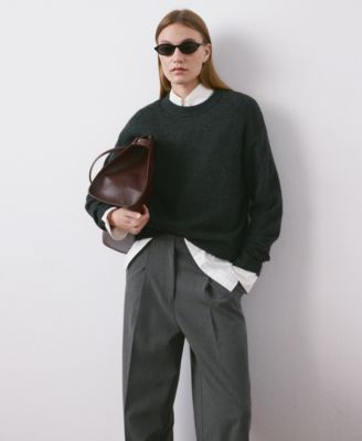 MANGO - Women's Straight-Fit Pleated Pants