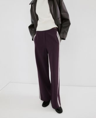 MANGO - Women's Combined Striped Trousers