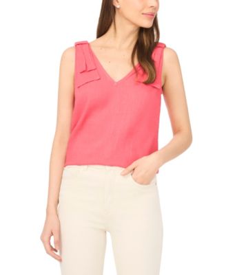 CeCe - Women's V-Neck Bow Strap Tank Top