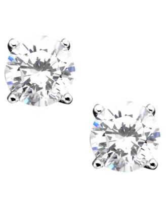 Giani Bernini - Cubic Zirconia Sterling Silver Stud Earrings (Also in Rose Gold, Yellow Gold, Pink, Yellow, Purple, Aquamarine, Blue Topaz, & Black)