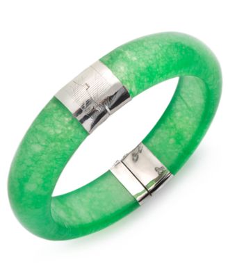Macy's - Dyed Jade Bangle Set in Sterling Silver