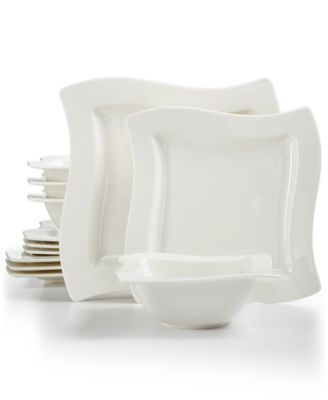 New Wave 12 Pc. Dinnerware Set, Service for 4, Exclusively at Macy's image