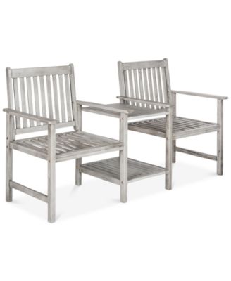 Safavieh - Lydden Outdoor Twin Bench, Quick Ship