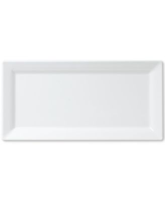 Diamond White Melamine 14" x 7" Small Rectangle Platter image