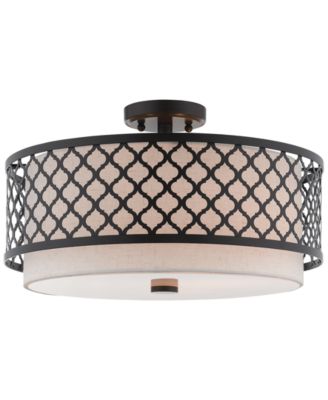 Livex - Arabesque 3-Light Semi Flush