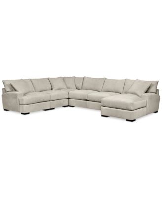 CLOSEOUT! Rhyder 5-Pc. Fabric Sectional Sofa with Chaise, Created for Macy's image