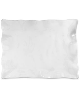Q Squared - Ruffle Melamine 15" x 12" Small Rectangular Serving Platter