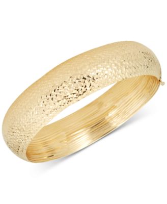 Macy's - Textured Wide Bangle Bracelet in 14k Gold