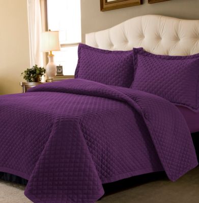 Brisbane Microfiber Solid Oversized Quilt Set, Queen image