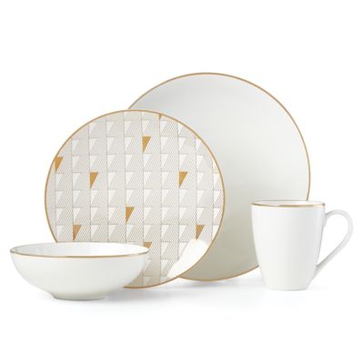 Macy's - Trianna 4-Pc. Place Setting with Gold Salad Plate