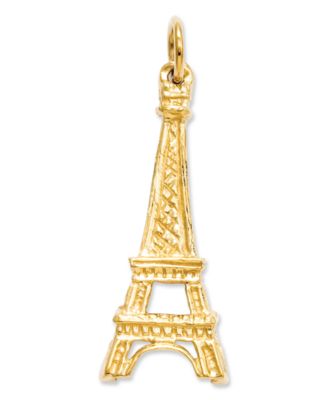 Macy's - 14k Gold Charm, Solid Eiffel Tower Charm