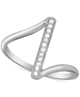Macy's - Diamond Statement Ring (1/10 ct. t.w.) in Sterling Silver