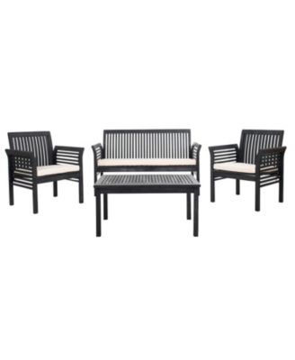 Safavieh - Carson 4pc Outdoor Seat Set, Quick Ship