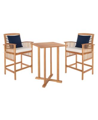 Safavieh - Pate 3pc Bar Table Bistro Set, Quick Ship