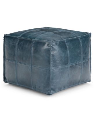 Simpli Home - Manning Square Pouf, Quick Ship
